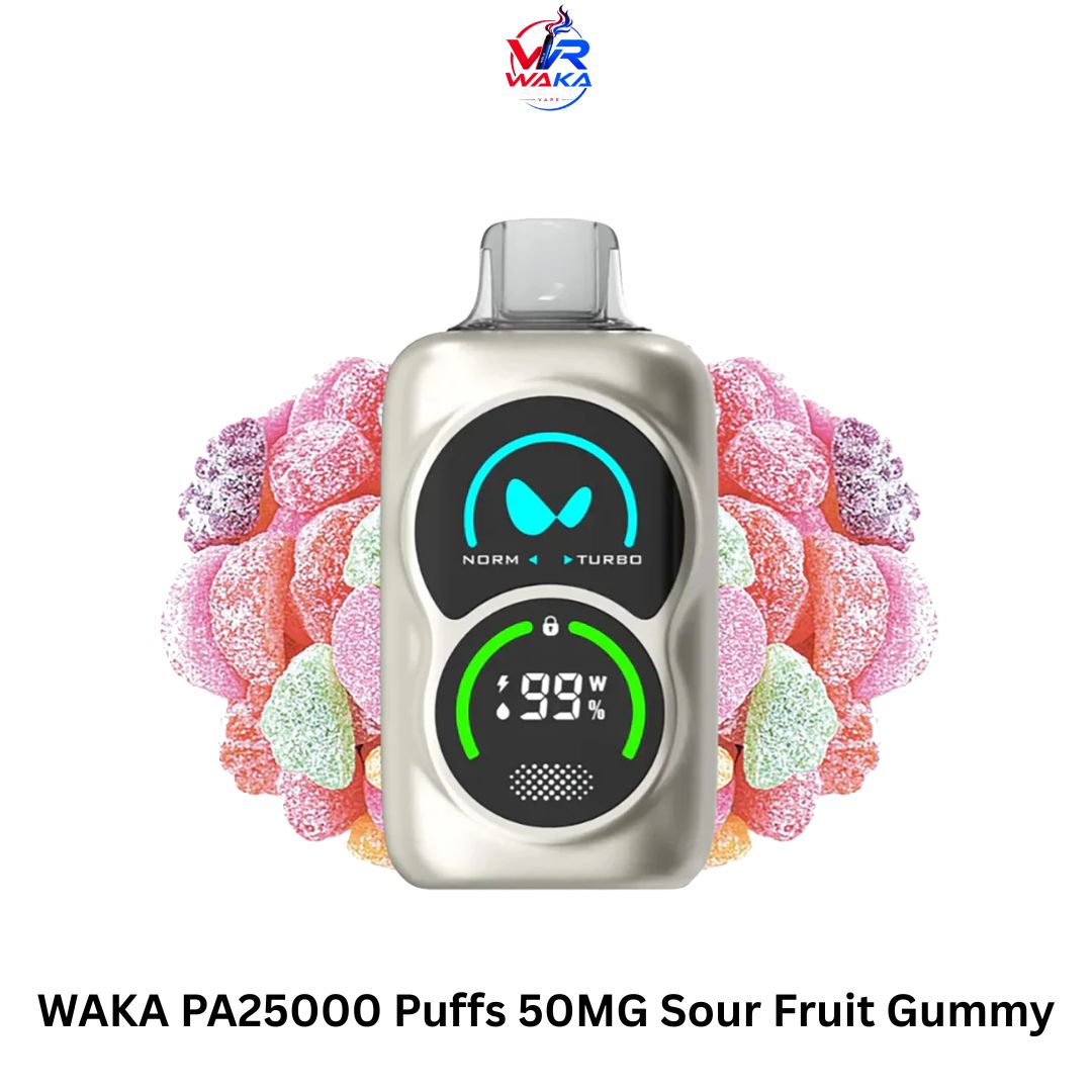 WAKA PA25000 Puffs 50MG Sour Fruit Gummy in Dubai UAE (1) WAKA PA25000 Puffs 50MG Sour Fruit Gummy