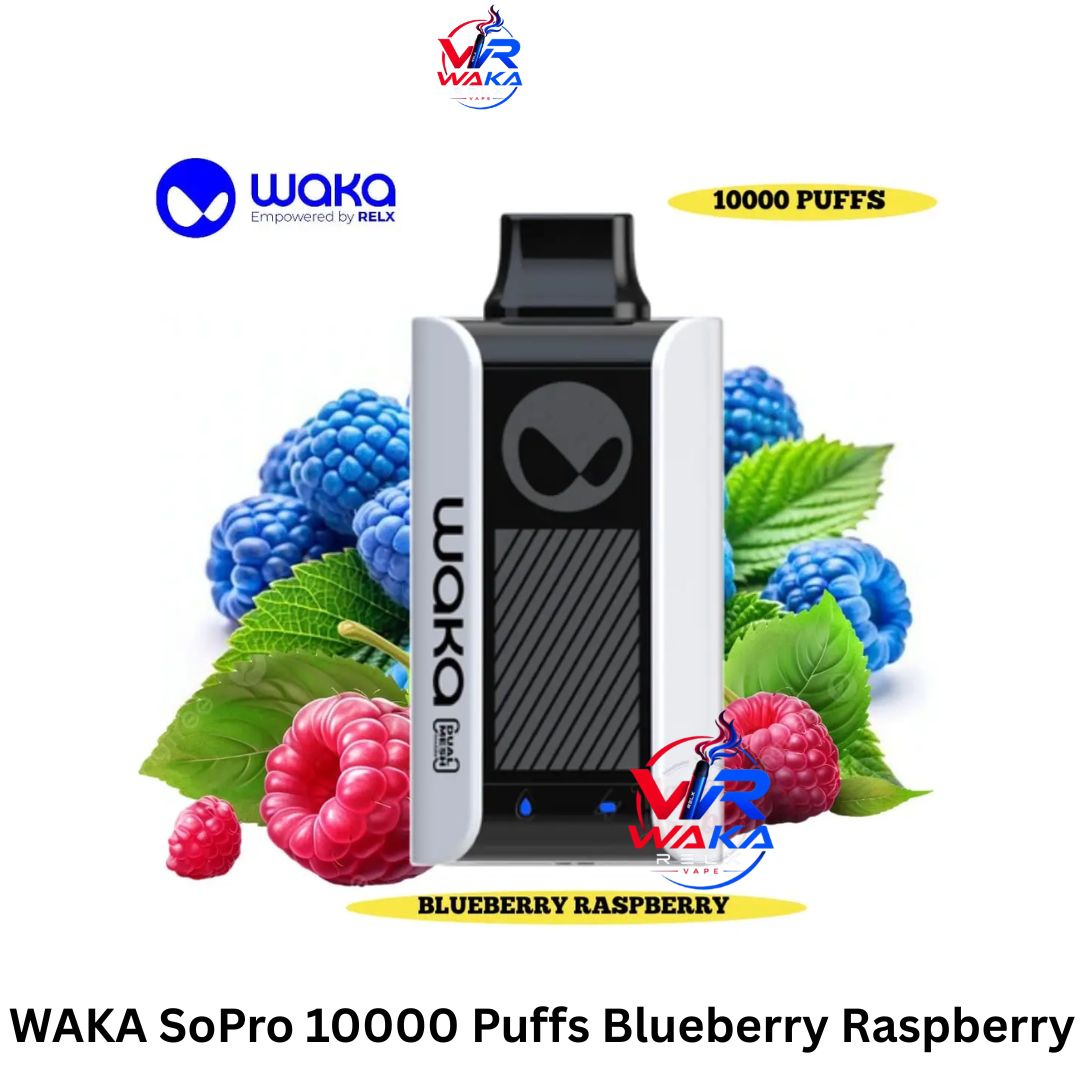 WAKA SoPro 10000 Puffs Blueberry Raspberry Dubai UAE WAKA SoPro 10000 Puffs Blueberry Raspberry