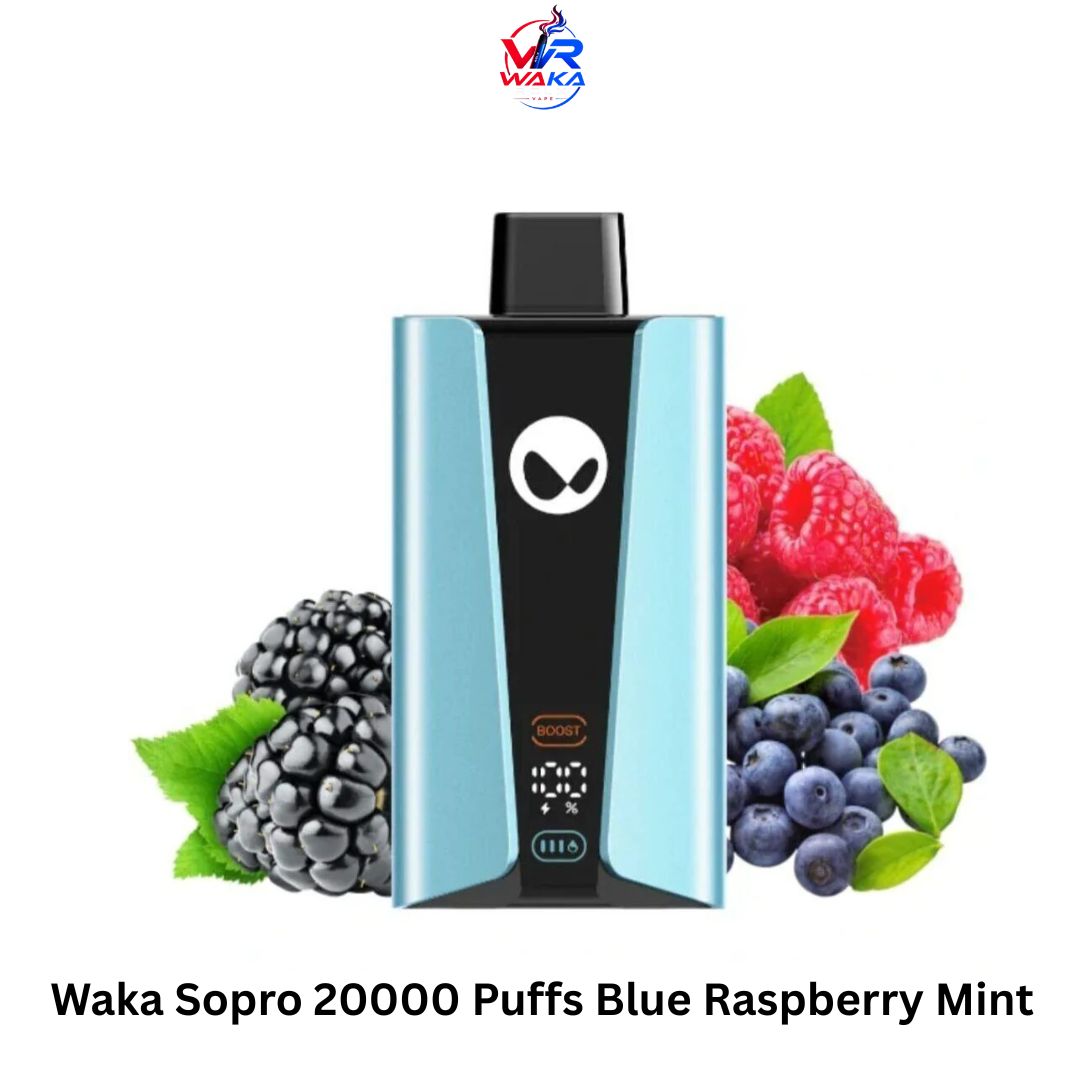 Waka Sopro 20000 Puffs Blue Raspberry Mint Waka Sopro 20000 Puffs Blue Raspberry Mint