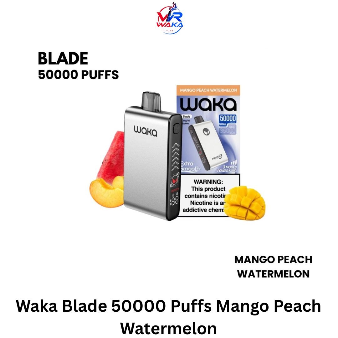 Waka Blade 50000 Puffs Mango Peach Watermelon dubai Waka Blade 50000 Puffs Mango Peach Watermelon