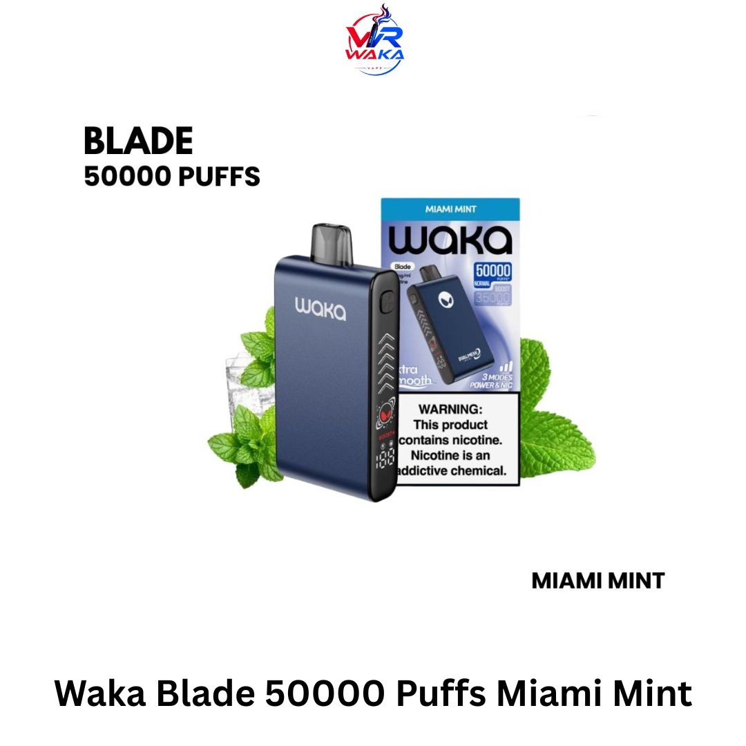 Waka Blade 50000 Puffs Miami Mint dubai Waka Blade 50000 Puffs Miami Mint