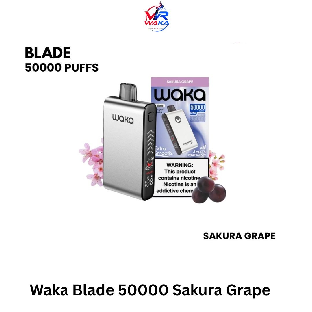 Waka Blade 50000 Puffs Sakura Grape dubai Waka Blade 50000 Puffs Sakura Grape